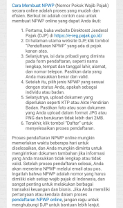 Cara Membuat Npwp Online