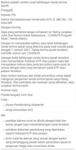 Contoh Surat Kehilangan Tanda Terima Ijazah